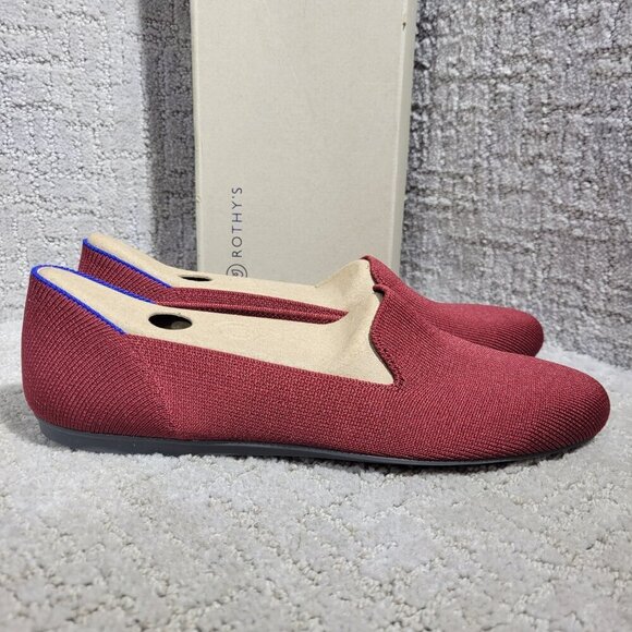 Rothy's The Loafer Women's Size 6 US Red Cinnamon Round Toe Slip On Flat Shoes - Picture 5 of 13